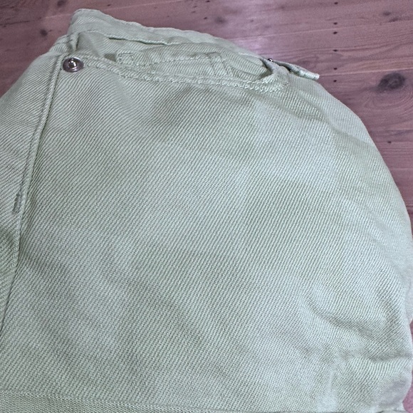 3/$15 High Waist Green Checkered Jean Shorts US 00 - Picture 4 of 6